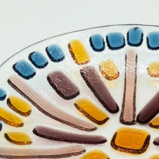 Mid century coloured fused bowl
