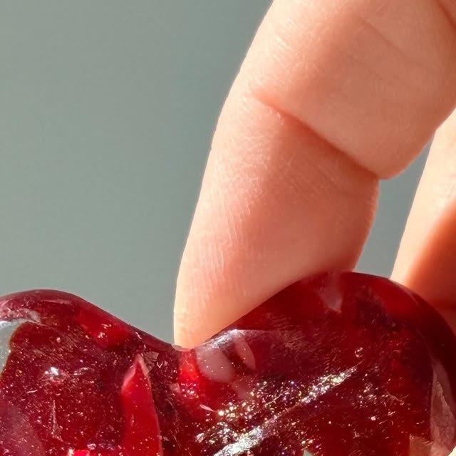 Red glass candy heart